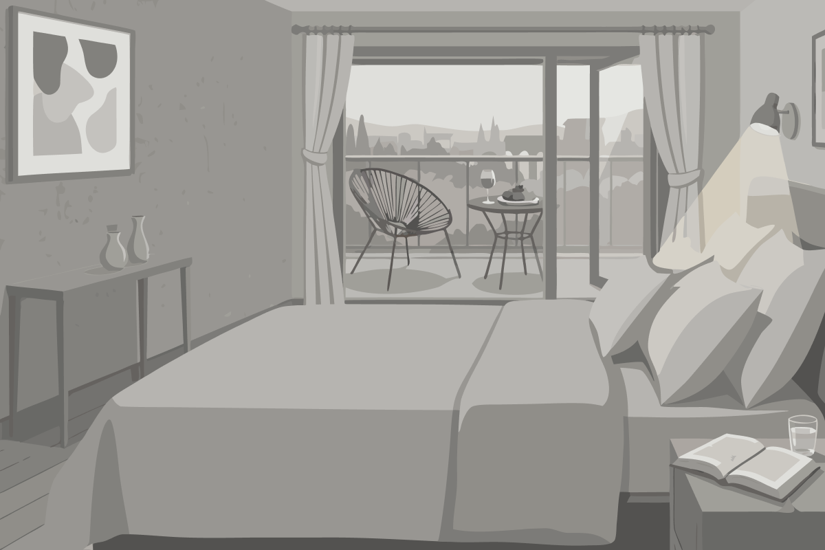 Habitación Doble Clásica con vistas al jardín (2 adultos + 1 niño)